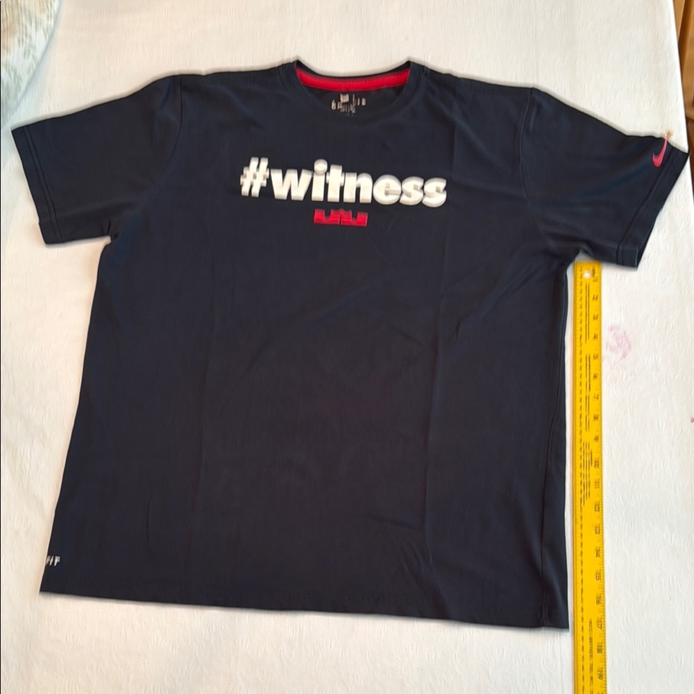 LeBron James Nike Black T-Shirt with #Witness Graphic